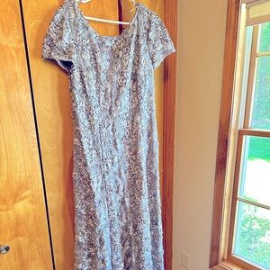 Alex evening gown. Fully lined, comfortable and stretchy. Does not wrinkle.